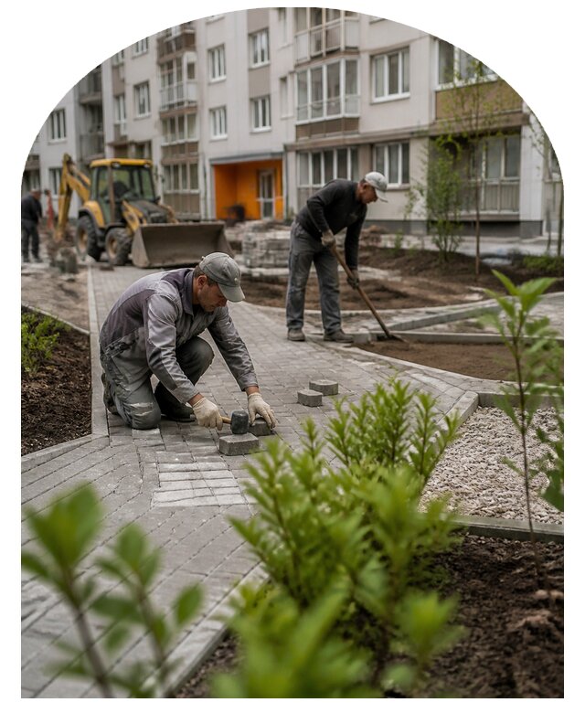 Благоустройство двора многоквартирного дома в Гулькевичах